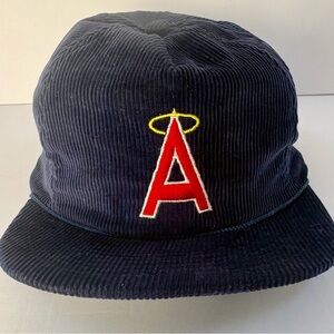 Vintage California Angels 80s Snapback Corduroy Coca Cola Hat